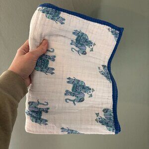 Lilly Pulitzer Pottery Barn Elephant Print Muslin Baby Blanket
